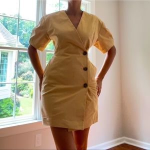 & Other Stories cotton dress in tan color